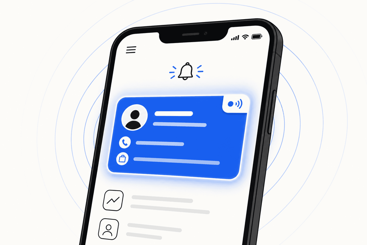 A live lead arriving on a phone in real time